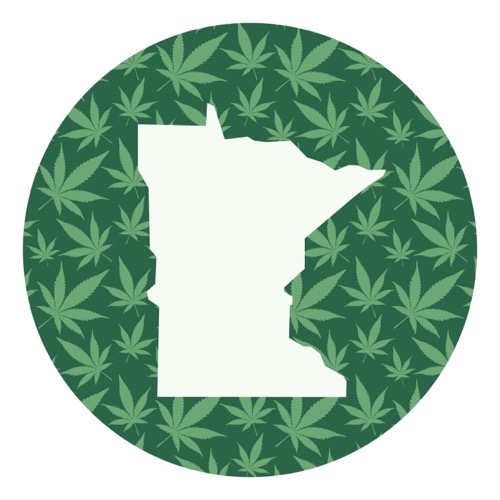 Minnesota cannabis consultant - State of Minnesota outline with cannabis leaf pattern representing local expertise and MN-focused OCM guidance